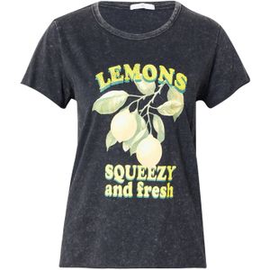 Hailys Shirt 'Th44ea'  lichtgeel / groen / appel / zwart