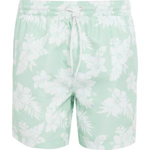 Threadbare Zwemshorts 'Sunset'  lichtgroen / wit