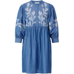 Rich & Royal Jurk  blauw / wit