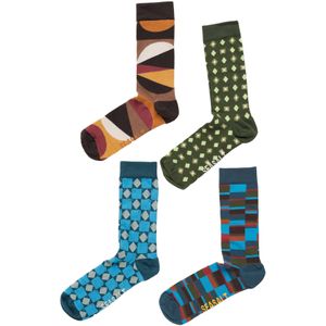 Seasalt Cornwall Sokken  blauw / groen / oranje / zwart