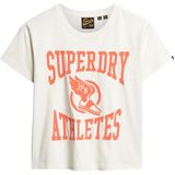 Superdry - Varsity Flocked Fitted T-shirt - Korte Mouwen