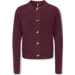 ONLY GIRLS Gebreid vest 'KOGCAMILLA'  wijnrood