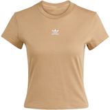 adidas Originals - Essentials - T-shirt - Cappuccino/Wit - Slanke Pasvorm