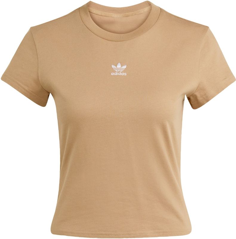 adidas Originals - Essentials - T-shirt - Cappuccino/Wit - Slanke Pasvorm