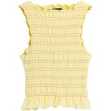 T-shirt - Multicolor - Gestreept Geplooid - Slim Fit - Mouwloos