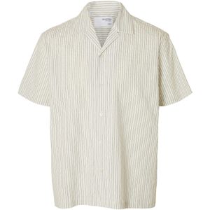 SELECTED Overhemd 'SLHAce'  crème / marine