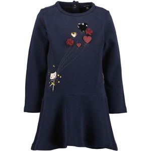 Blue Seven - Sweatjurk - Nachtblauw - Met Paillettenprint - Lange Mouwen