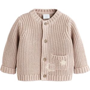 Next - Gebreid Vest - Offwhite - Met Knoopsluiting - Lange Mouw