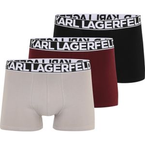 Karl Lagerfeld Boxershorts  lichtgrijs / donkerrood / zwart