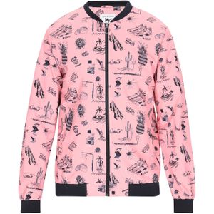 MO - Tussenjas - Rosa/Zwart - Blouson - Licht Gevoerd - Ritssluiting