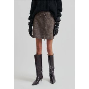 SECOND FEMALE Rok 'Arbor'  bruin gemêleerd