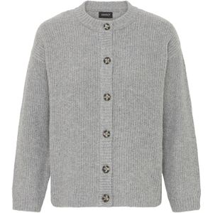 Oxmo Gebreid vest  grijs