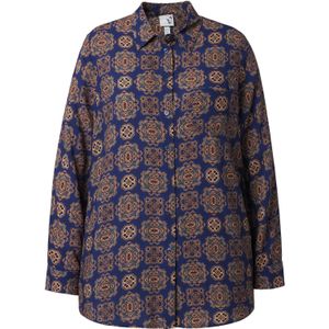 Ulla Popken Blouse  blauw / lichtbruin