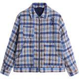 Jas - Multicolor - Geruite Jas met Zakken - Regular Fit - Overhemdkraag