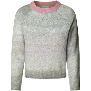 Pepe Jeans - Chantal - Gebreide Trui - Marl Grey - Met Raglanmouwen