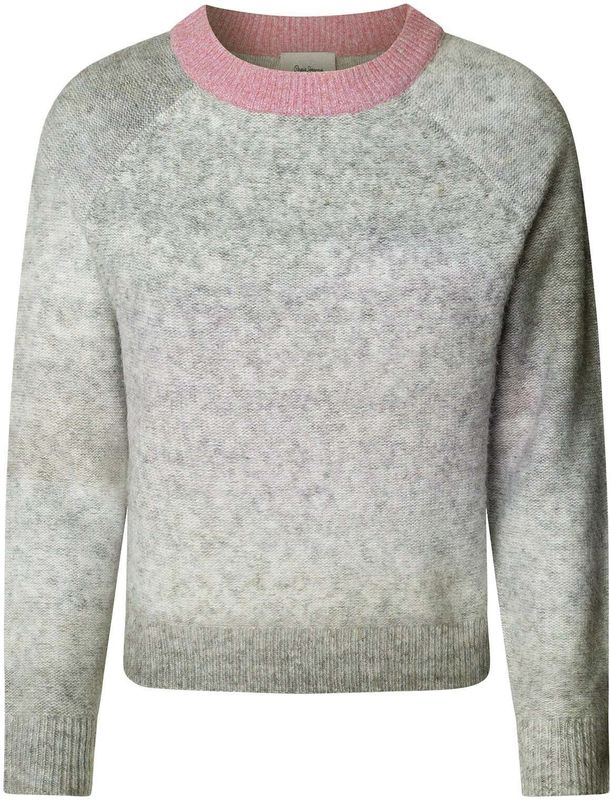 Pepe Jeans - Chantal - Gebreide Trui - Marl Grey - Met Raglanmouwen