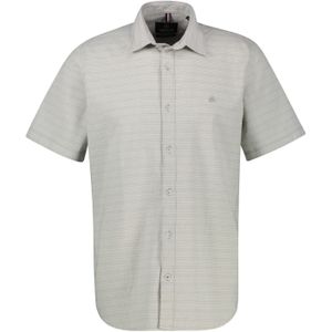 Overhemden - Tinted Grey - Korte Mouwen - Kentkraag - Geborduurd Logo