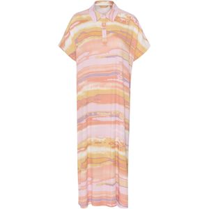 CULTURE Jurk 'Dodi Alexa'  geel / grijs / lichtoranje / rosa