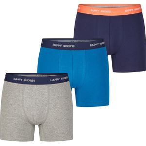 Happy Shorts Boxershorts  blauw / navy / grijs / oranje