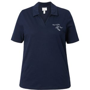 Ulla Popken Shirt  marine / natuurwit