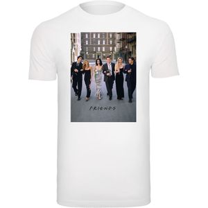 F4NT4STIC Shirt 'Friends Champagne And Flowers'  grijs / zwart / zilver / wit