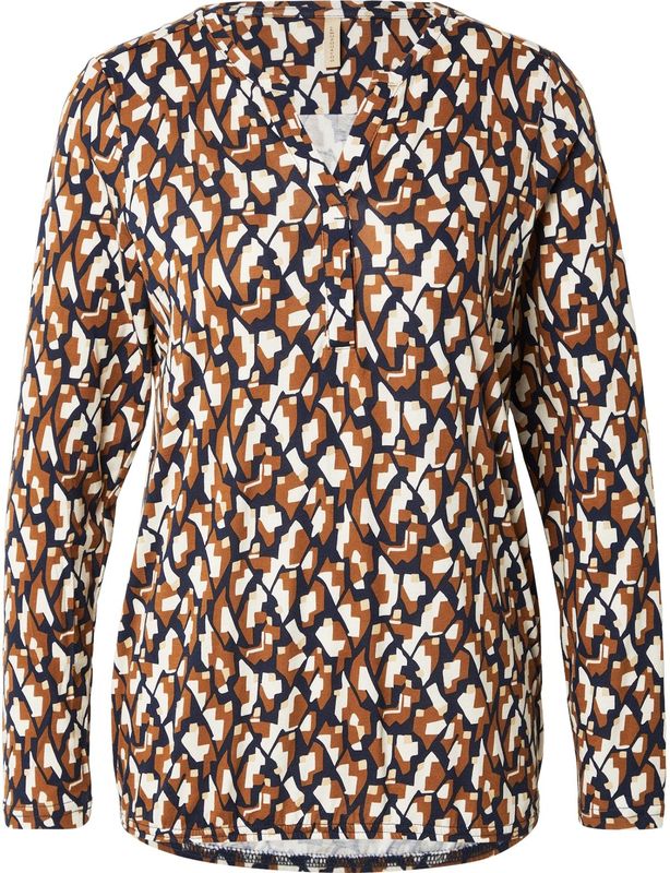 Soyaconcept Blouse 'FELICITY'  lichtbeige / navy / cognac / wit