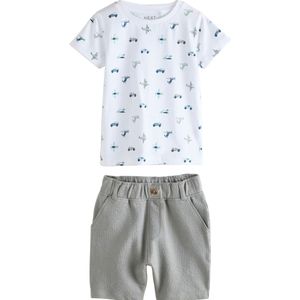 Next Set  pastelblauw / grijs / wit