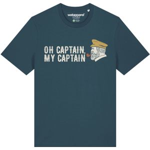 Watapparel Shirt 'Oh Captain My Captain'  bruin / olijfgroen / petrol / wit