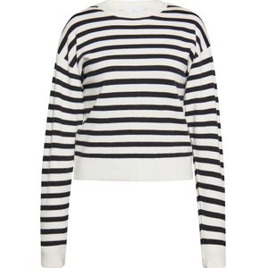usha - BLUE LABEL - Trui - Zwart/Wit - Gestreept - Knitwear