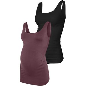 MAMALICIOUS Sporttop 'MLHEAL'  wijnrood / zwart