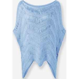 Gebreide Trui - Ijsblauw - 80% Viscose 20% Gemetalliseerd Garen