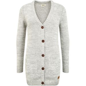 Oxmo Gebreid vest 'Philemona'  bruin / lichtgrijs