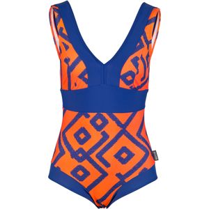 BECO the world of aquasports Badpak 'Inka Graphic'  blauw / oranje