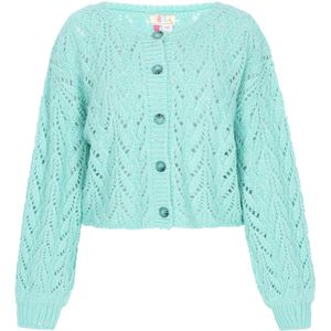 IZIA Gebreid vest  turquoise