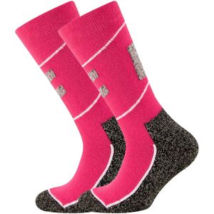 EWERS Sokken  antraciet / framboos / offwhite