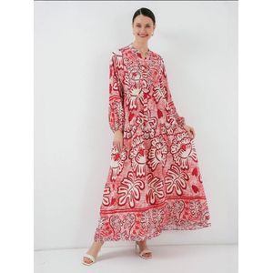 Bigdart Blousejurk  rood / lichtrood / wit