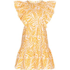 IZIA Zomerjurk  honing / wit