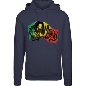 F4NT4STIC Sweatshirt 'Bob Marley'  marine / citroengeel / grasgroen / vuurrood / zwart