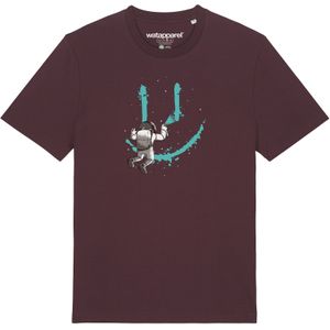 Watapparel Shirt 'Graffiti Astronaut'  blauw / grijs / donkerrood / wit