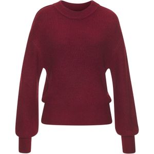 Lascana - Gebreide Trui - Donkerrood - Damespullover - Basic