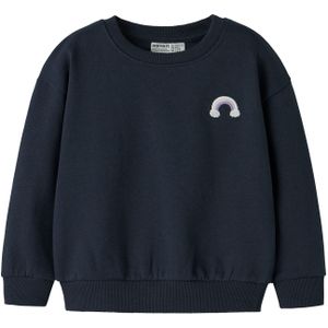 NAME IT Sweatshirt 'NMFVALLENE'  nachtblauw / sering / wit
