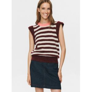 NÜMPH Bodywarmer  donkerrood / wit