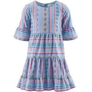 happy girls - Jurk - Blauw - Denim - Katoen - Knielengte - Normale Pasvorm