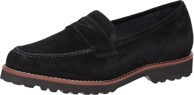 SIOUX - Meredith-709-H - Instappers - Zwart - Leer en Suède