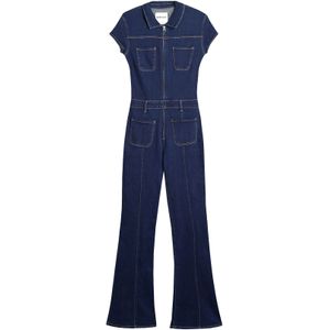 Bershka - Jumpsuit - Navy - Slanke Pasvorm - Lang