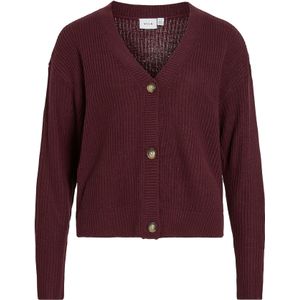 VILA Gebreid vest 'VIAVELINE'  aubergine