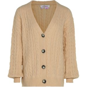 aleva Gebreid vest  donkerbeige