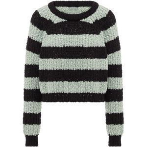 Libbi Trui  mintgroen / zwart