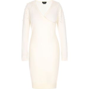 faina Gebreide jurk  natuurwit