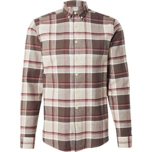 Lindbergh Overhemd  beige / bruin / rood